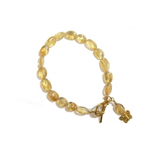 Pretty Yellow Citrine Beaded Bracelet